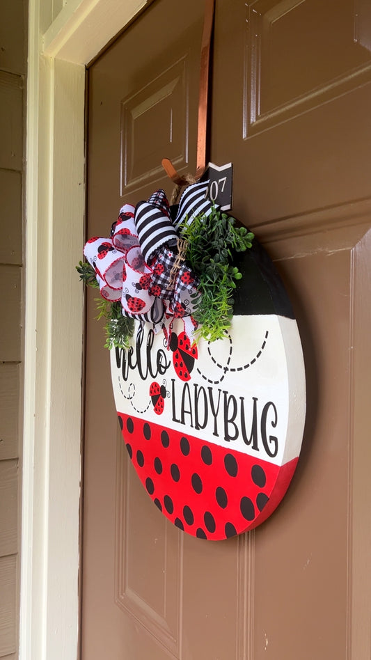 Hello Ladybug – Door Hanger