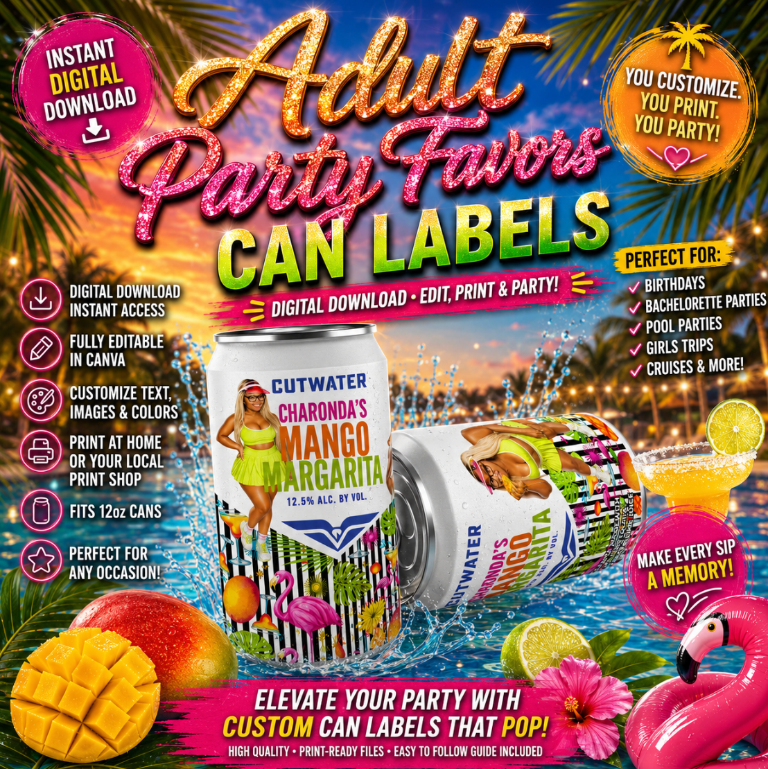 CutWater Label Template | Edit in Canva